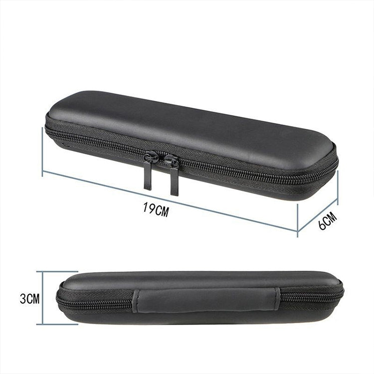 Multi-function Stationery Earphone Data Cable Storage Box Protective Bag (Black)