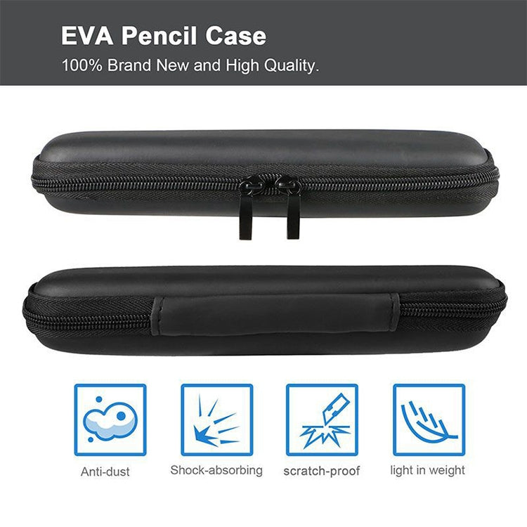 Multi-function Stationery Earphone Data Cable Storage Box Protective Bag (Black)