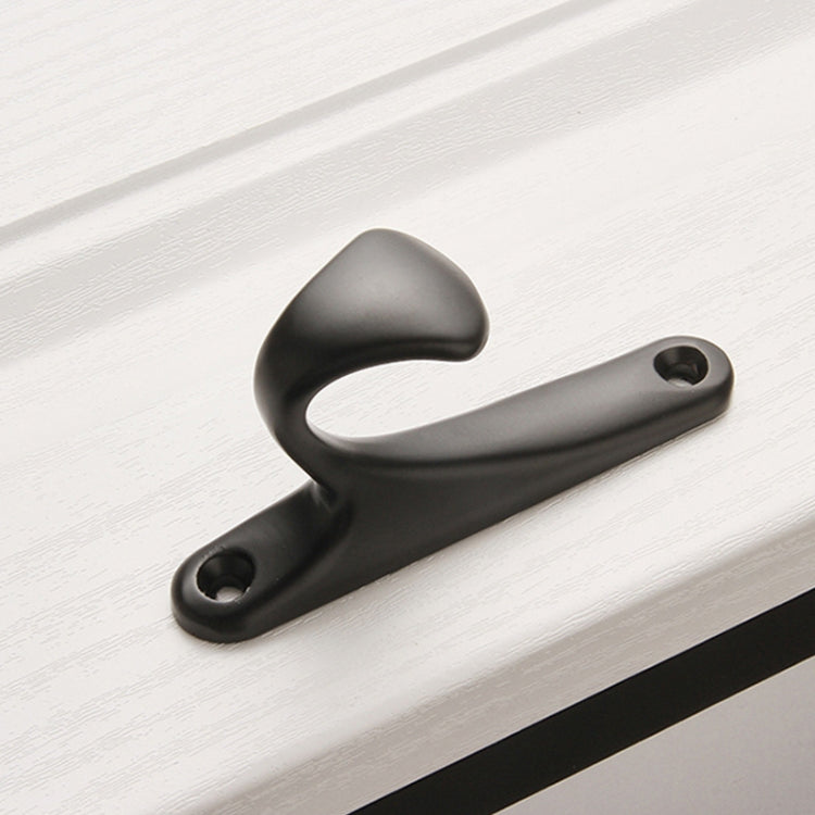 5 PCS Hook-01 Aluminum Alloy Wall Hanging Key Receiving Hanging Hook (Black)