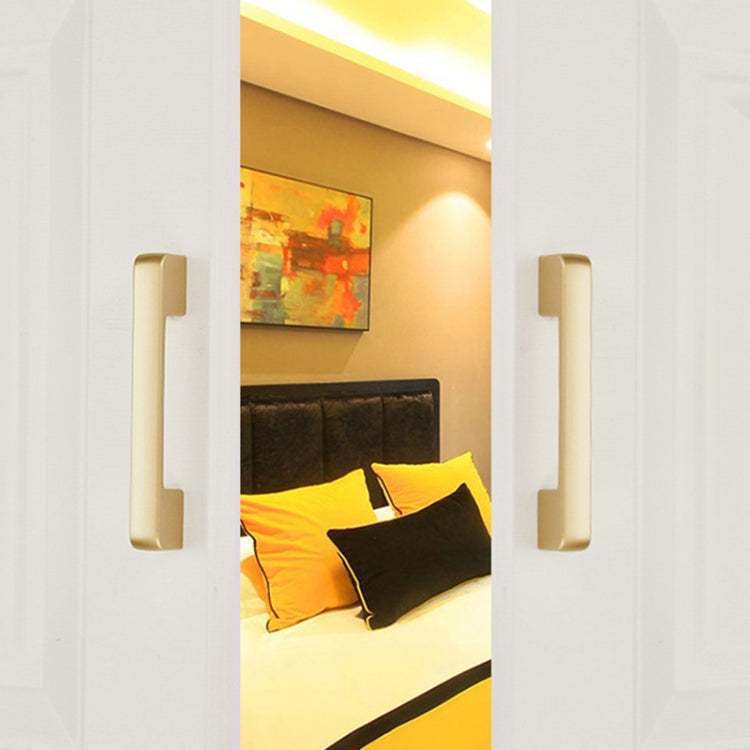 5 PCS 6613_96 Zinc Alloy Closet Cabinet Handle Pitch: 96mm (Gold)