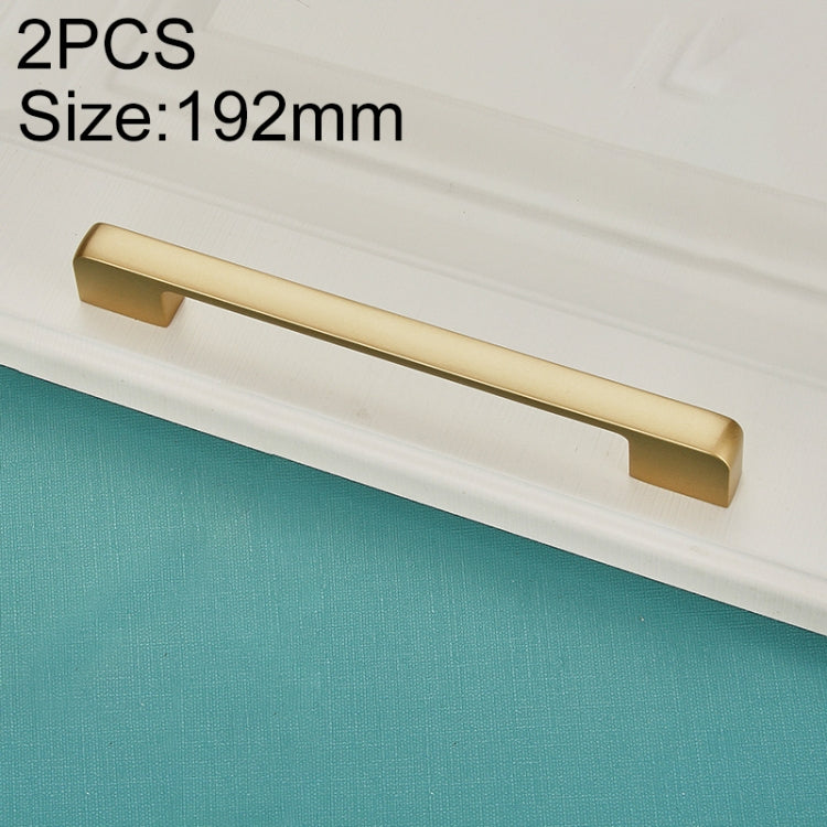 2 PCS 6613_192 Zinc Alloy Closet Cabinet Handle Pitch: 192mm (Gold)