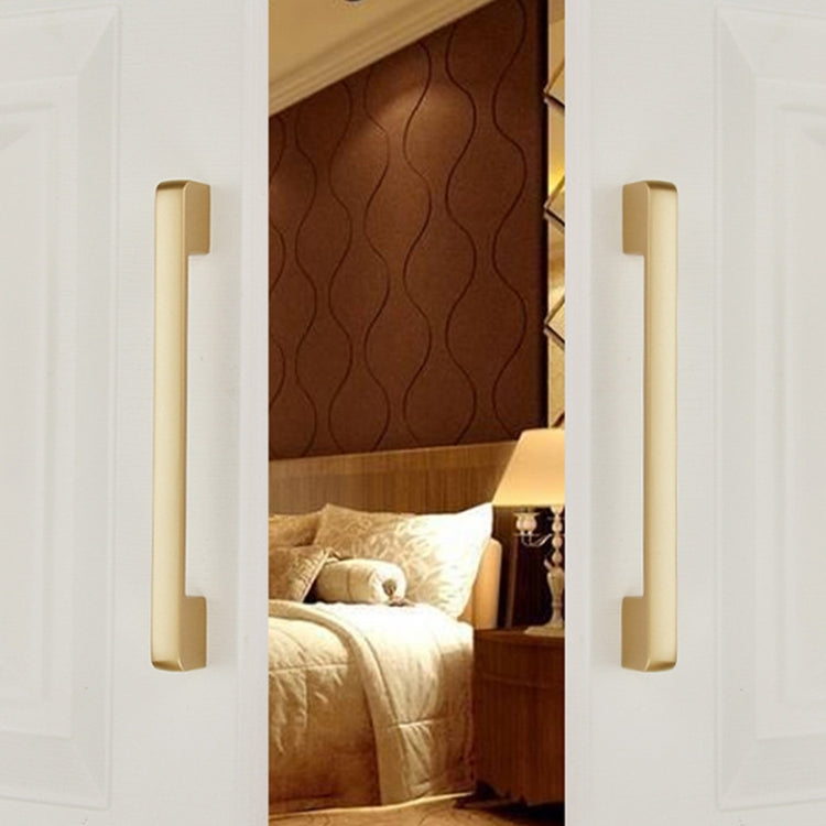 2 PCS 6613_224 Zinc Alloy Closet Cabinet Handle Pitch: 224mm (Gold)