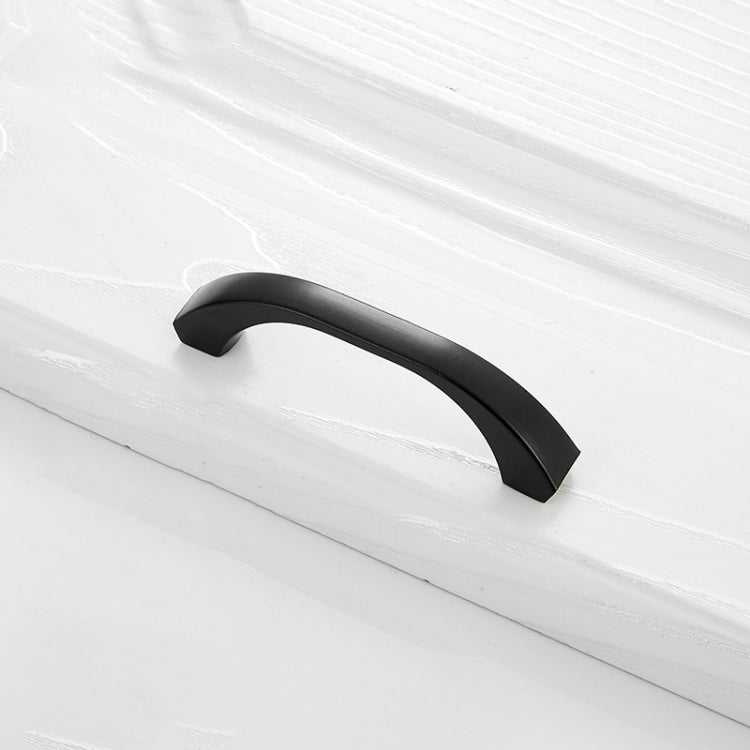 10 PCS 4003_64 Stainless Steel Closet Cabinet Handle Pitch: 64mm (Black)