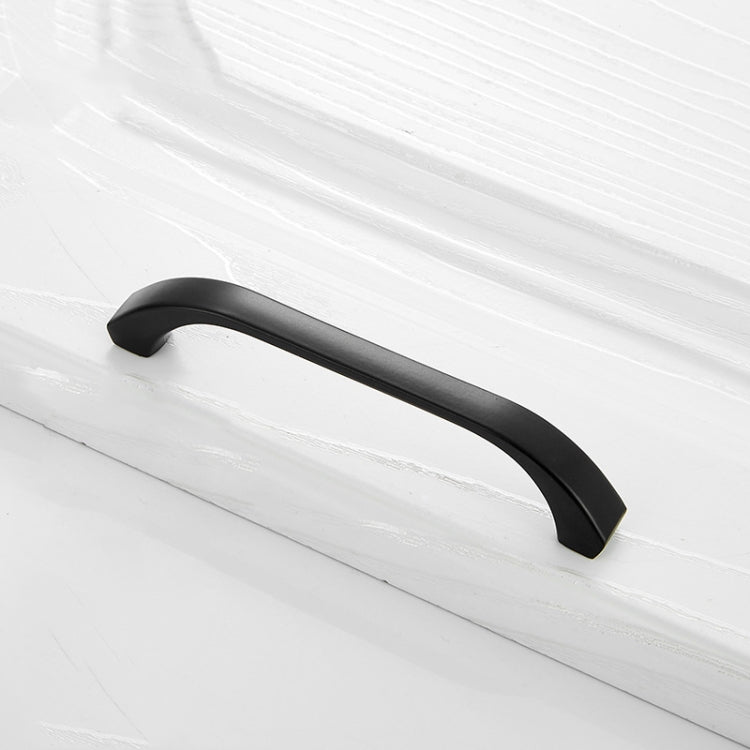 5 PCS 4003_96 Stainless Steel Closet Cabinet Handle Pitch: 96mm (Black)