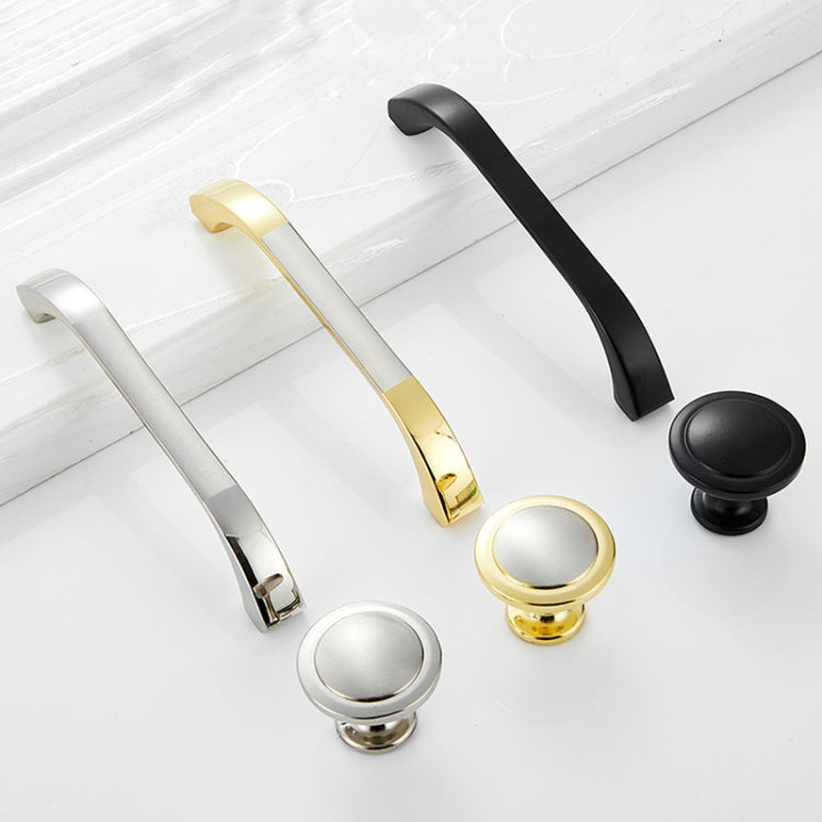 5 PCS 4003_96 Stainless Steel Closet Cabinet Handle Pitch: 96mm (Black)