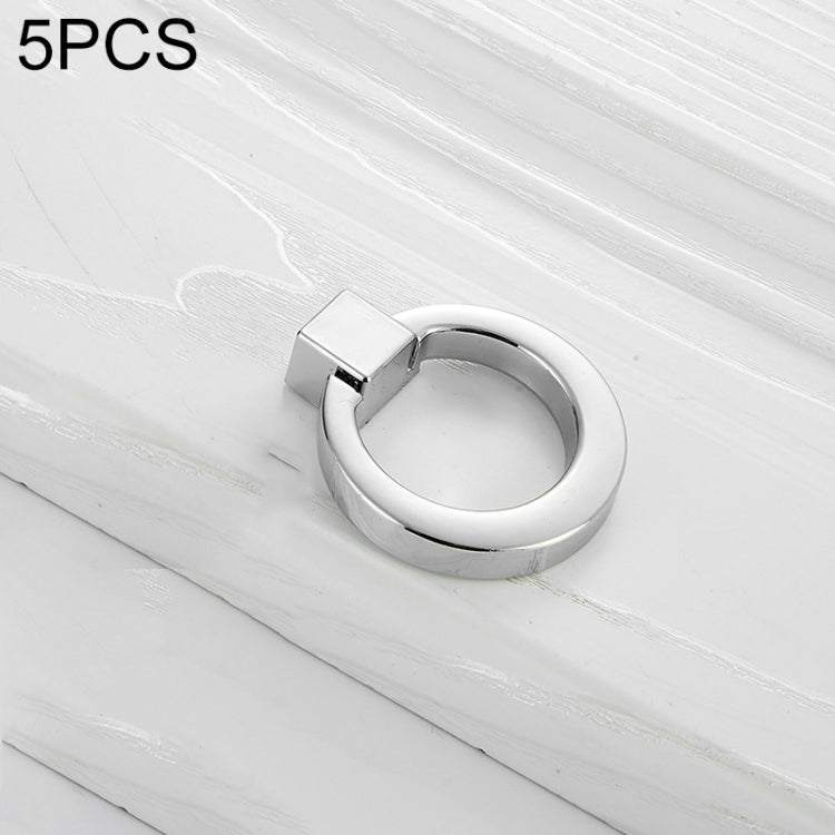 5 PCS 4201 Stainless Steel Single Hole Closet Cabinet Handle (Chrome)