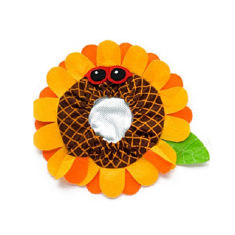 Cute Sunflower Shaped Pet Neck Gaiter, Size: L (Inner Diameter: 15cm)