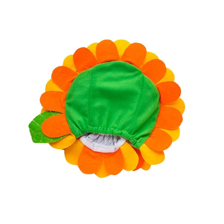 Cute Sunflower Shaped Pet Neck Gaiter, Size: L (Inner Diameter: 15cm)