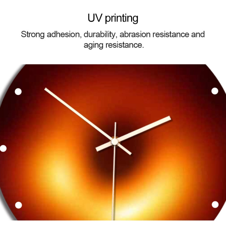 Black Hole Pattern Round Shape Creative Living Room Decorative Wall Clock