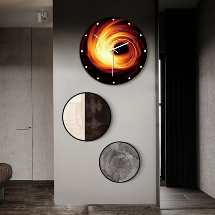 Black Hole Pattern Round Shape Creative Living Room Decorative Wall Clock