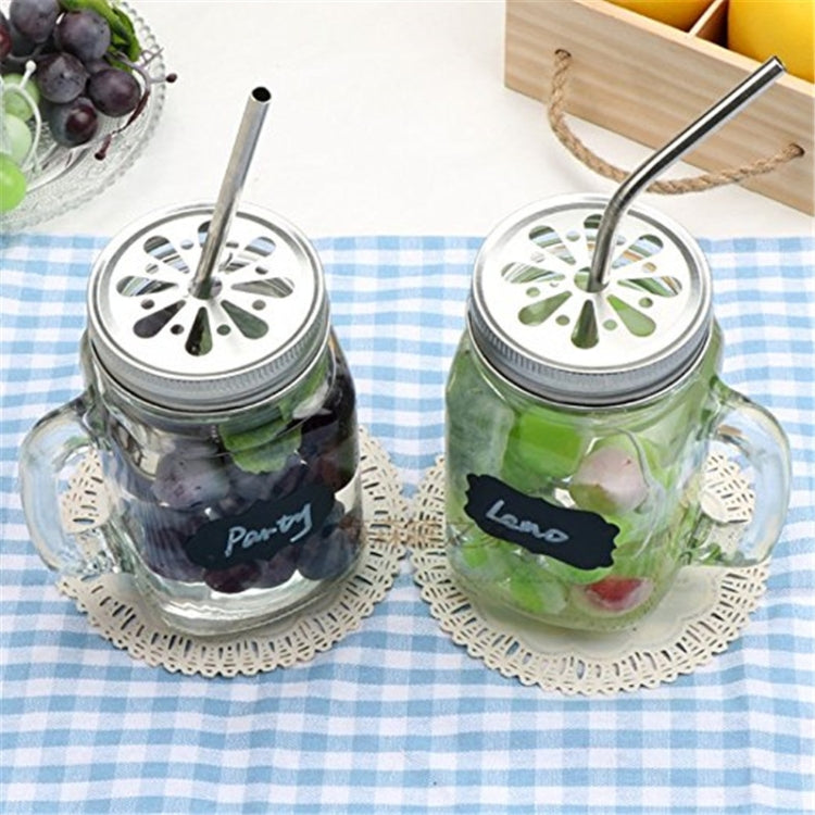 5 PCS Reusable Stainless Steel Straight Drinking Straw + Cleaner Brush Set Kit,  215*6mm