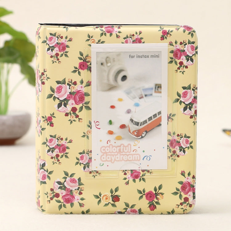 2 PCS 3 inch DIY Creativity Insert Type Floral Pattern Mini Exquisite Photo Album