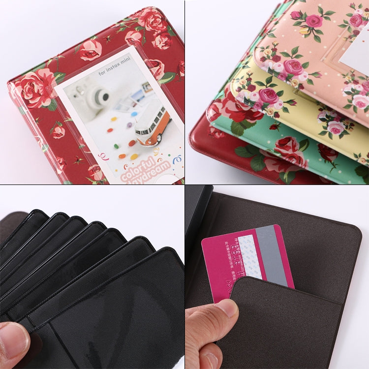 2 PCS 3 inch DIY Creativity Insert Type Floral Pattern Mini Exquisite Photo Album