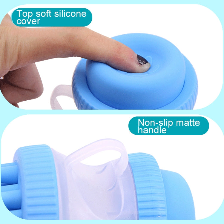 Multi-function PP + Silicone Pet Bath Massage Brush with Bath Foam Storage, Size: 8*11cm
