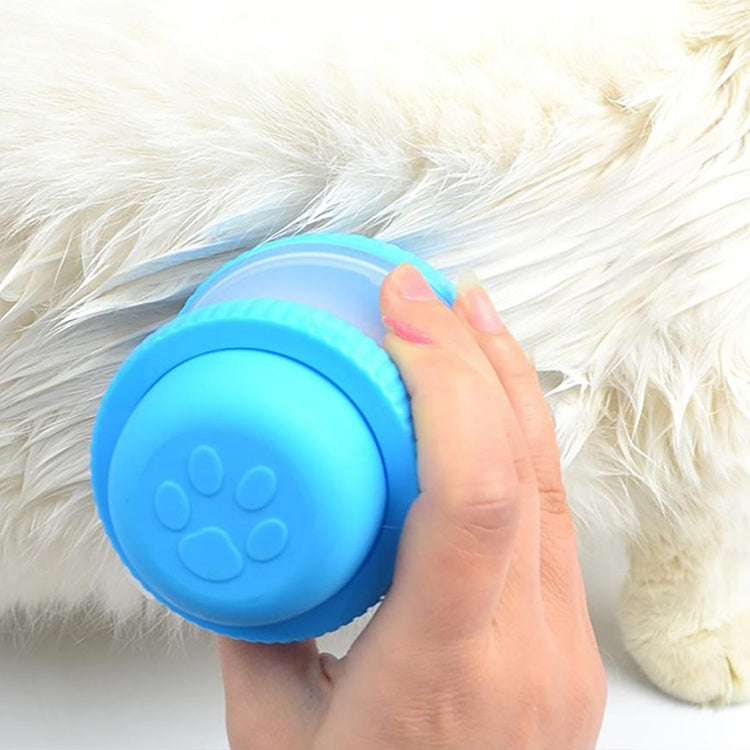 Multi-function PP + Silicone Pet Bath Massage Brush with Bath Foam Storage, Size: 8*11cm