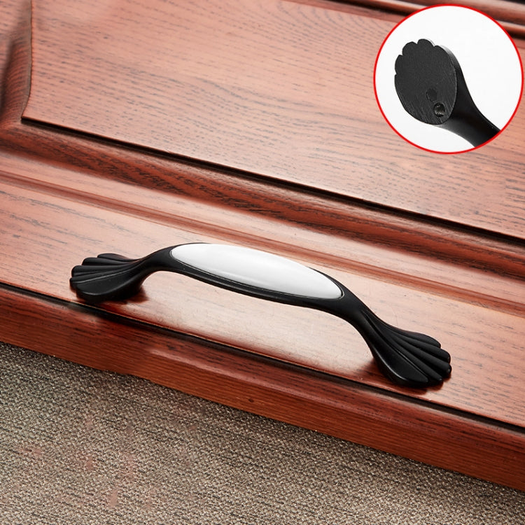5 PCS 5026_96 Black and White Ceramic Closet Cabinet Handle Pitch: 96mm