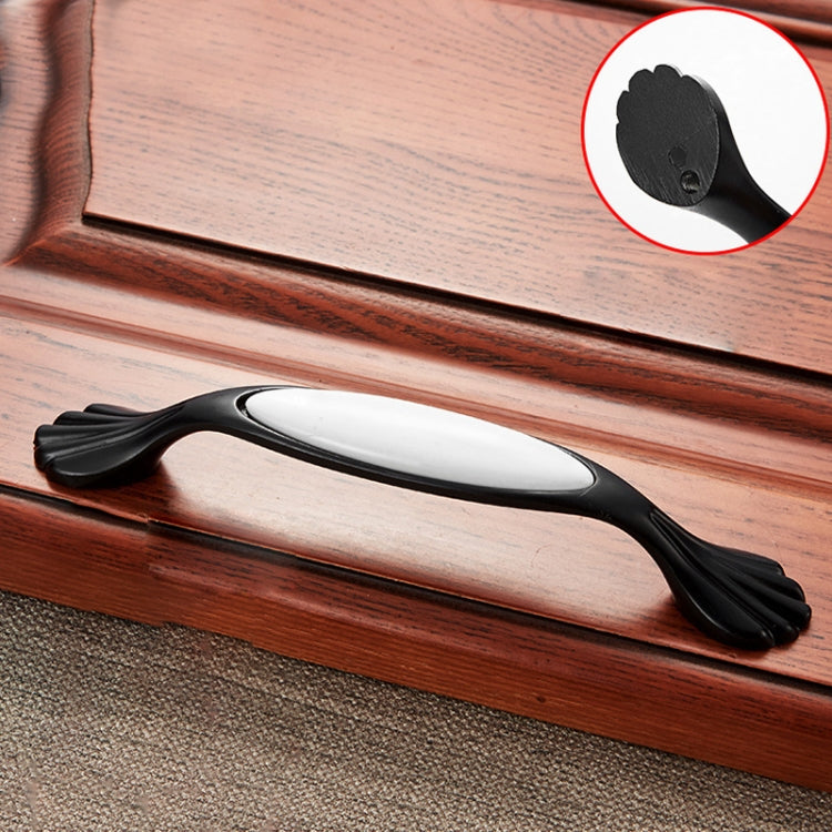 3 PCS 5026_128 Black and White Ceramic Closet Cabinet Handle Pitch: 128mm