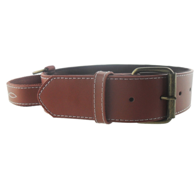 Leather Pet Dog Collar Pet Products for Big Pet, Size: 4.5*58.5cm(Coffee)