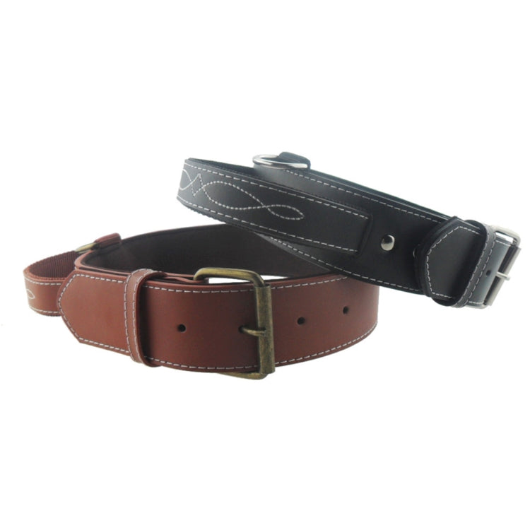 Leather Pet Dog Collar Pet Products for Big Pet, Size: 4.5*58.5cm(Coffee)
