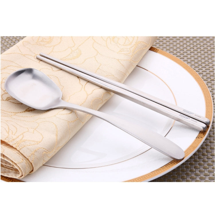 3 in 1 304 Stainless Steel Frosted Portable Outdoor Tableware for Children(Gold)