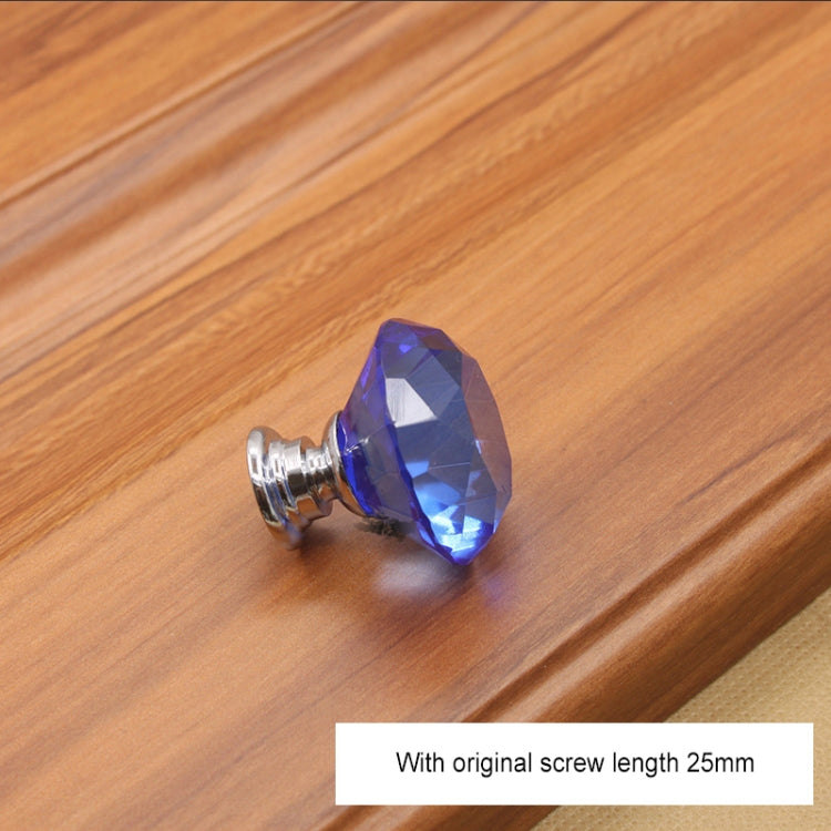 10 PCS 30mm K9 Clear Crystal Glass Chromium-plated One-hole Drawer Handle