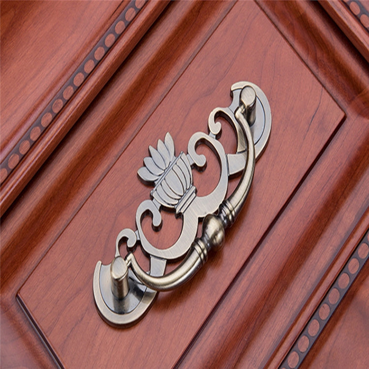 4 PCS  Bronze Zinc Alloy Wardrobe Medicine Cabinet Furniture Drawer Handle, Size: Large-46g
