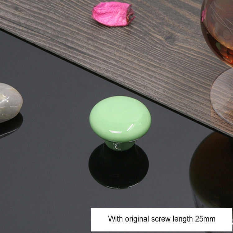 10 PCS 32mm Modern Literary Color Glazed Ceramic Cabinet Drawer Handle
