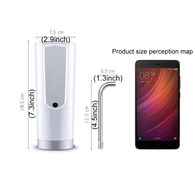 USB Charging Electric Water Pump Dispenser Mineral Water Barreled Water Supply Device, Capacity: 350ml(Silver)