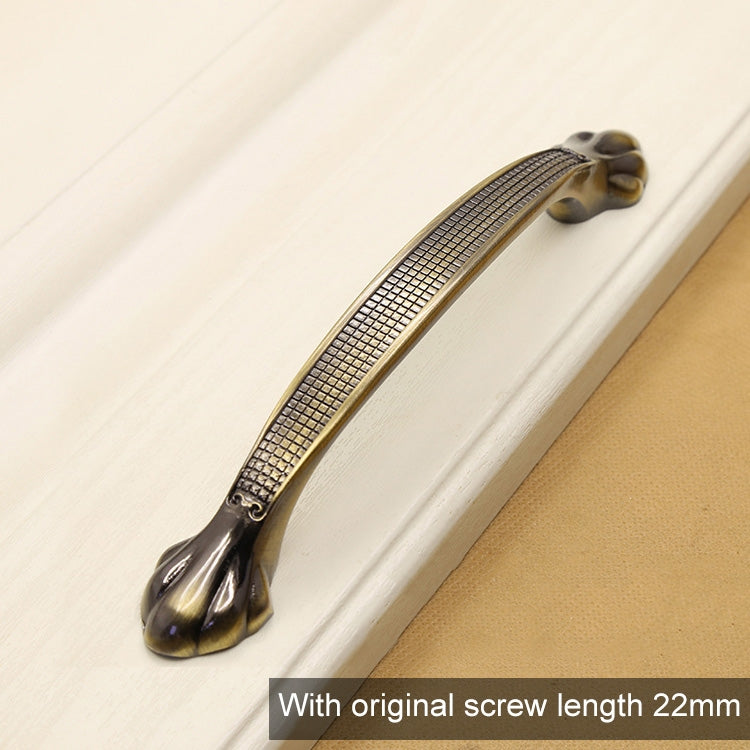 4 PCS 2803 Green Bronze Cabinet Wardrobe Door Drawer Vintage Zinc Alloy Solid Handle, Hole Distance: 128mm