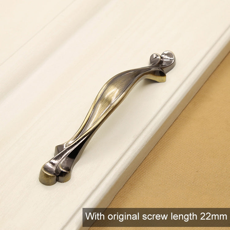 4 PCS 2804 Green Bronze Cabinet Wardrobe Door Drawer Vintage Zinc Alloy Solid Handle, Hole Distance: 128mm
