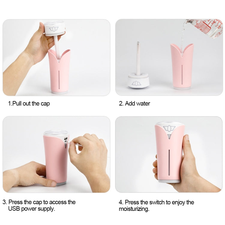 2.5W USB Charging Colorful Humidifier with Colorful Light, Capacity: 280ml, DC 5V(Blue)