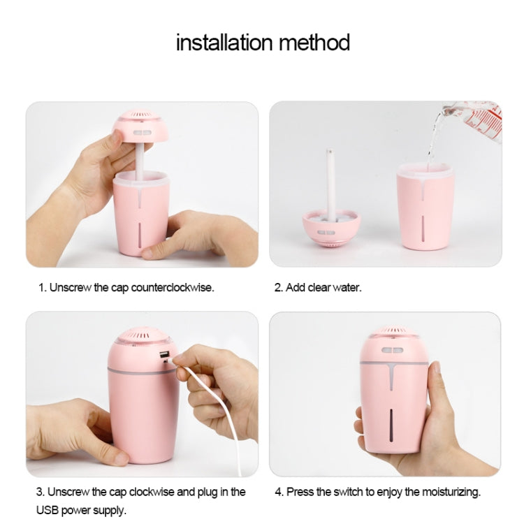 2.5W Revolving Scenic Lantern Humidifier with Colorful Light, Capacity: 300ml, DC 5V(Blue)
