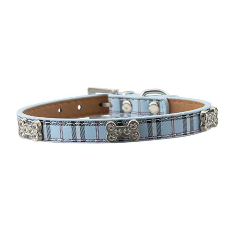 PU Leather with Bone Designs Pet Dog Collar Pet Products, Size: L, 2.5 * 51cm