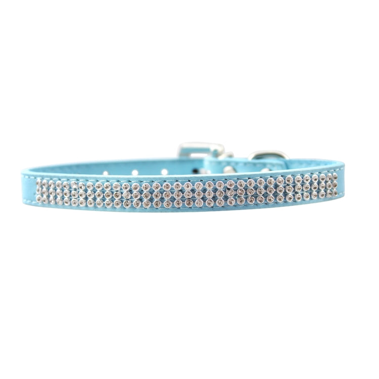 PU Diamond Studded Pet Collar Dog Collar Pet Products, Size: M, 2 * 42cm