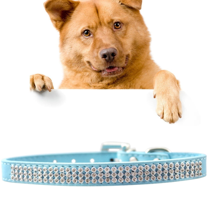 PU Diamond Studded Pet Collar Dog Collar Pet Products, Size: XS, 1.3 * 30cm