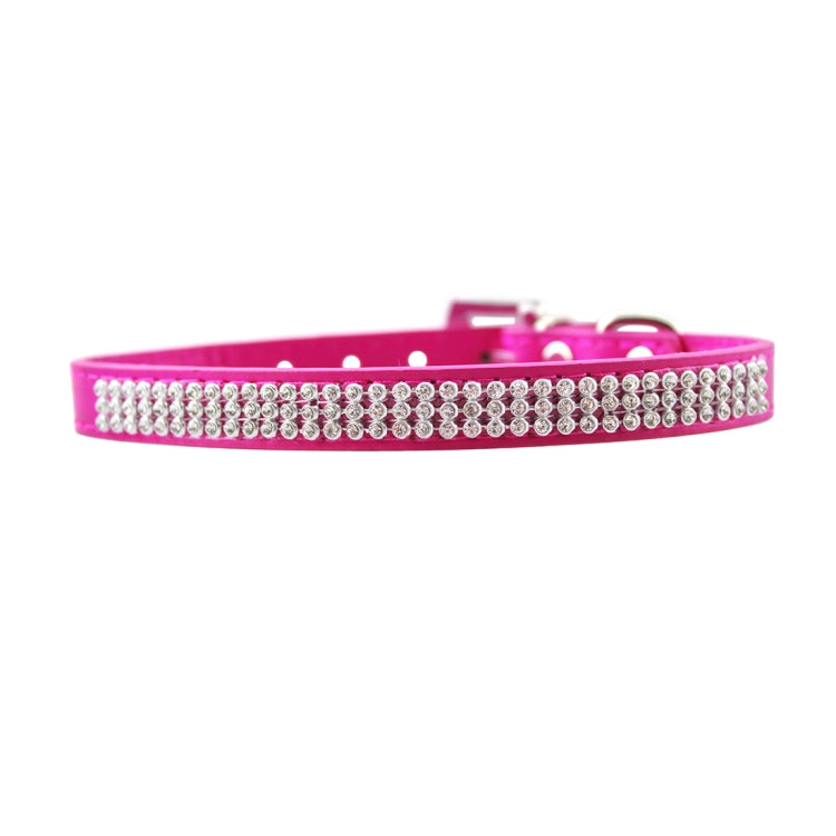 PU Diamond Studded Pet Collar Dog Collar Pet Products, Size: XS, 1.3 * 30cm