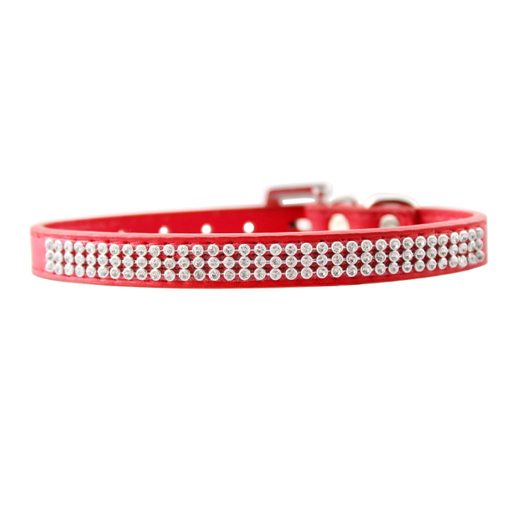 PU Diamond Studded Pet Collar Dog Collar Pet Products, Size: XS, 1.3 * 30cm