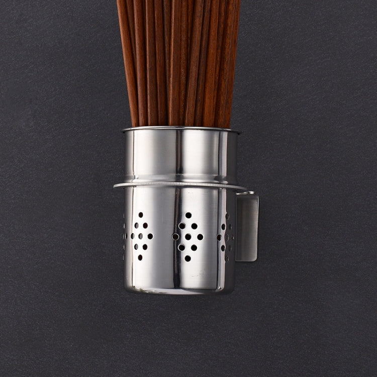 201 Stainless Steel Chopsticks Barrel Multi-function Kitchen Punching-free Wall-mounted Holder Storage Rack