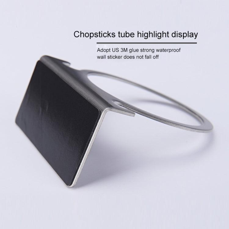 304 Stainless Steel Chopsticks Barrel Multi-function Kitchen Punching-free Wall-mounted Holder Storage Rack