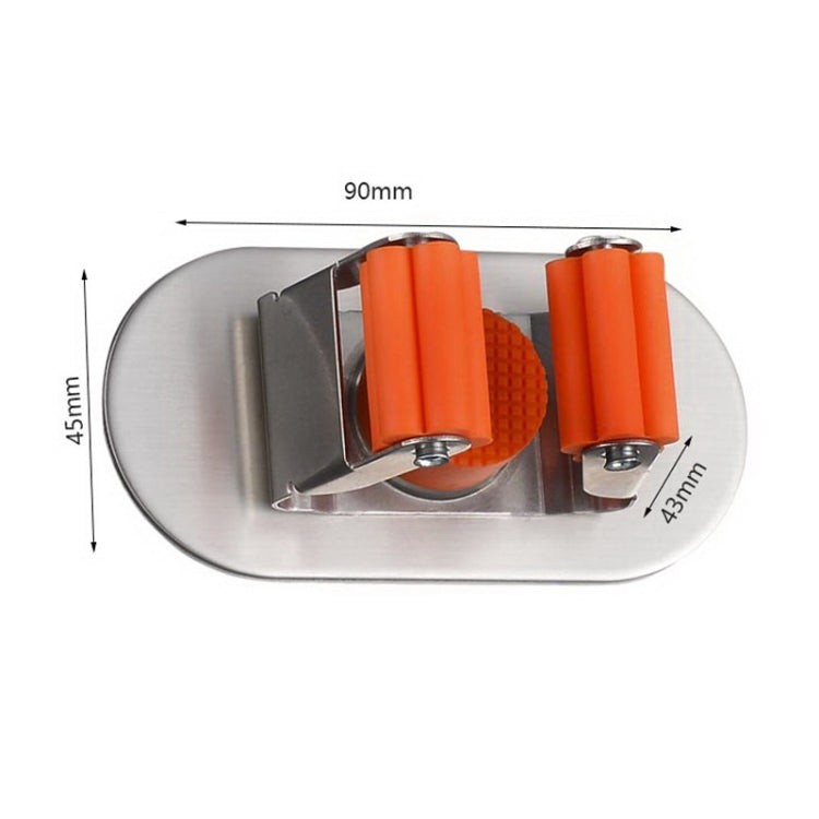 Stainless Steel Broom mop Clip Chopsticks Barrel Multi-function Kitchen Punching-free Wall-mounted Holder Storage Rack