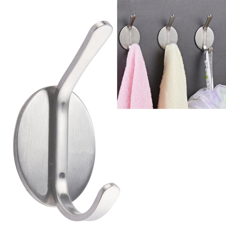 304 Stainless Steel Elliptical Hook Bathroom Non-perforated Storage Clothes Hanger