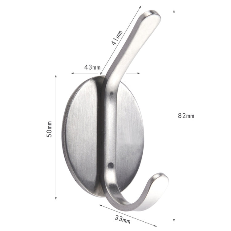 304 Stainless Steel Elliptical Hook Bathroom Non-perforated Storage Clothes Hanger