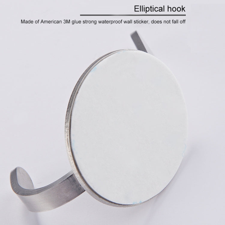 304 Stainless Steel Elliptical Hook Bathroom Non-perforated Storage Clothes Hanger