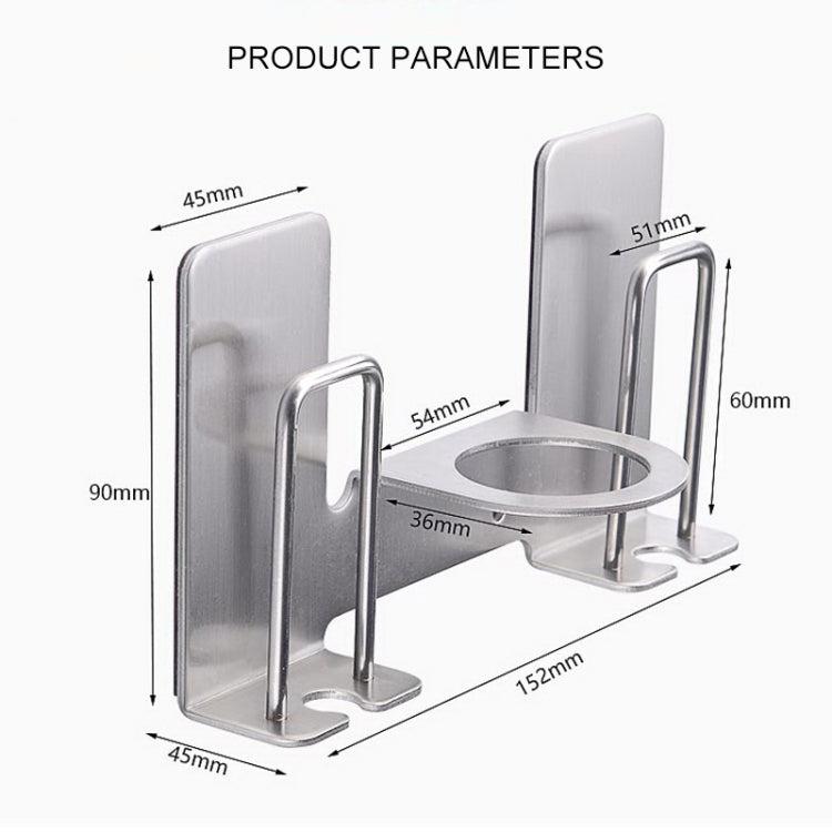 Stainless Steel Lovers Toothbrush Toothpaste Rack Bathroom Holder Storage Rack