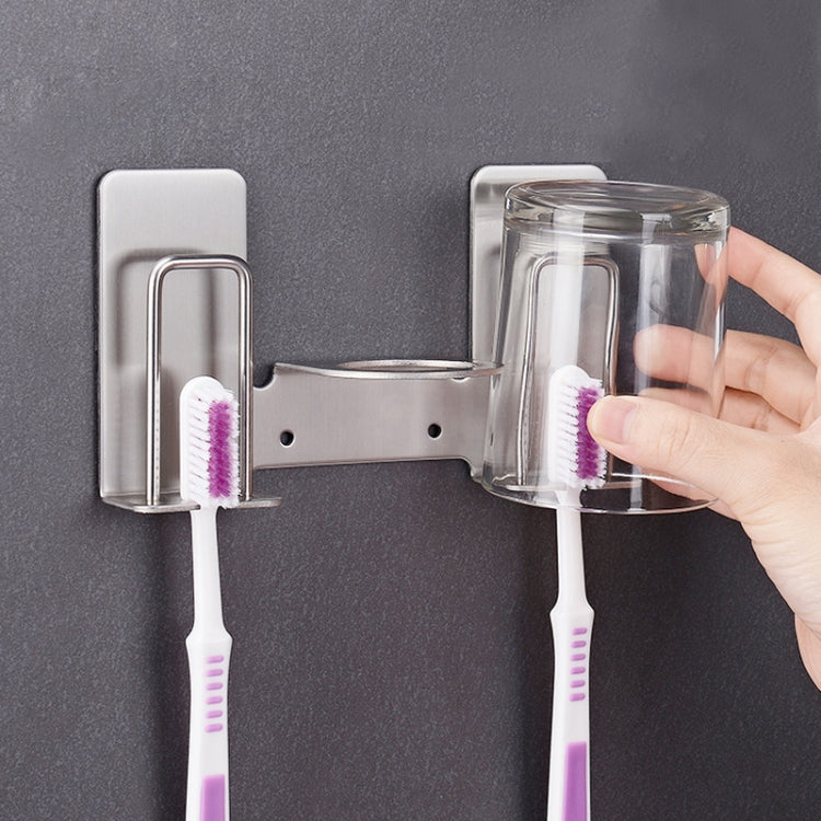 Stainless Steel Lovers Toothbrush Toothpaste Rack Bathroom Holder Storage Rack