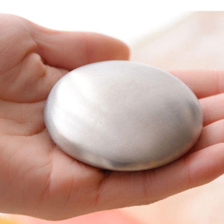 2 PCS Portable Cleaning Stainless Steel Round Hand Soap Eliminating Odour Remover, Random Style Delivery