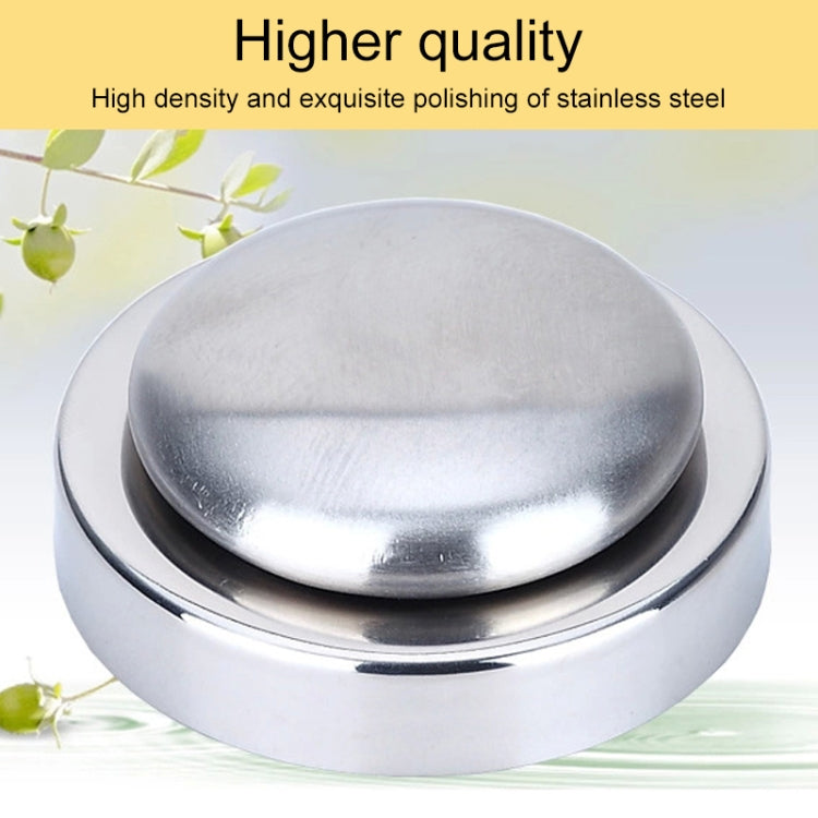 2 PCS Portable Cleaning Stainless Steel Round Hand Soap Eliminating Odour Remover, Random Style Delivery