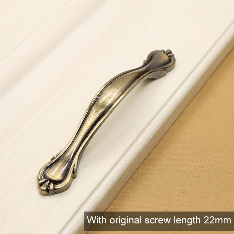 4 PCS 2805 Green Bronze Cabinet Wardrobe Door Drawer Vintage Zinc Alloy Solid Handle, Hole Distance: 96mm