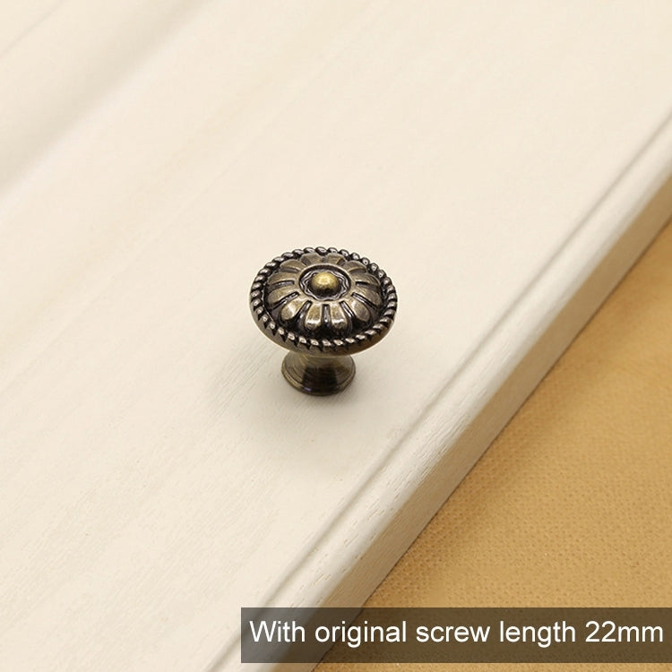 4 PCS 25mm 2808 Green Bronze Cabinet Wardrobe Door Drawer Vintage Zinc Alloy Solid Single Hole Handle