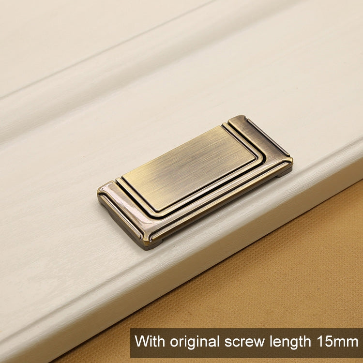 4 PCS 2810 Green Bronze Cabinet Wardrobe Door Drawer Vintage Zinc Alloy Solid Handle, Hole Distance: 64mm